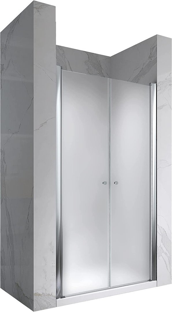 Porte de douche 68x195 cm verre opaque - ajustable de 68 à 72 cm