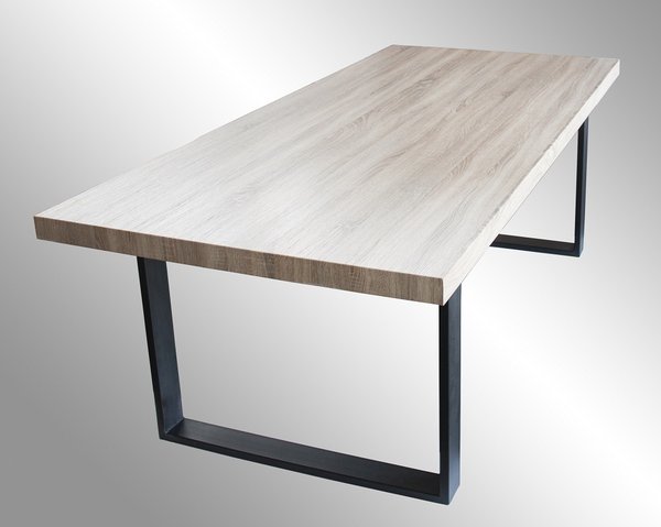 Mesa de sala, cozinha ou escritório - Pés de mesa em metal PRETO  200x100 cm