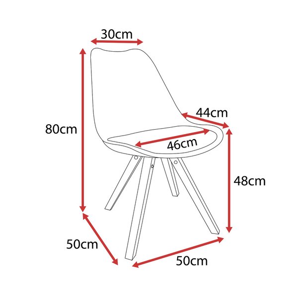 Lot de 4 chaises nordiques GRIS (T14)