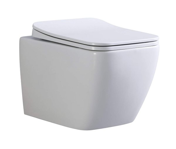 CUBE - WC suspendu design (sans bâti-support) + abattant soft close