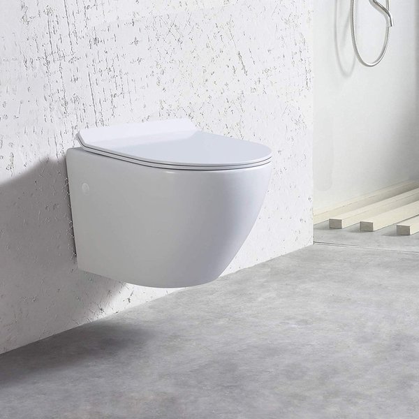 FRANCO - WC suspendu design (sans bâti-support) + abattant soft close