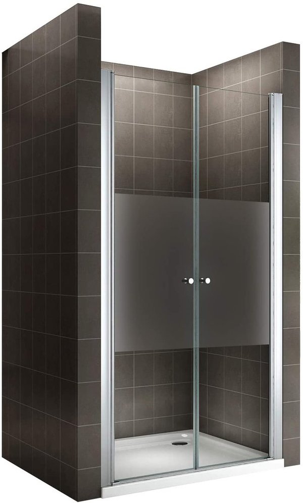Porte de douche hauteur 180 cm (verre semi-transparent)