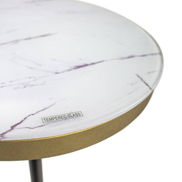 Table d'appoint finition marbre - petit modèle