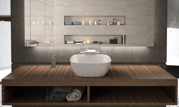 BRAGA - Vasque salle de bain design en céramique  40x40 cm - BLANC