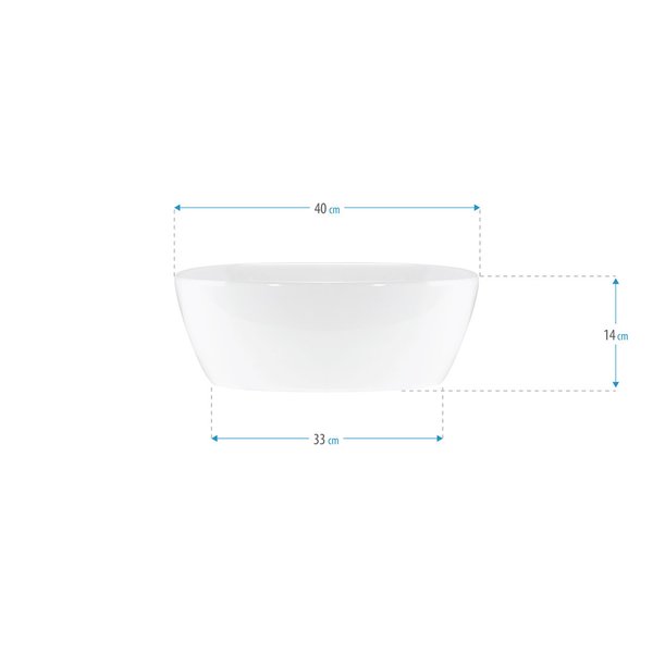 BRAGA - Vasque salle de bain design en céramique  40x40 cm - BLANC