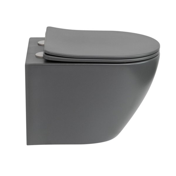 FRANCO - WC suspendu GRIS (sans bâti-support) + abattant soft close